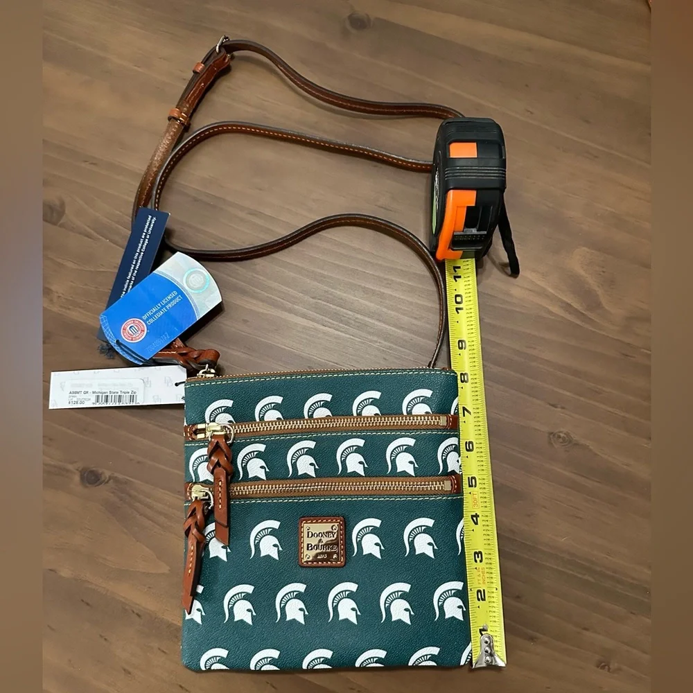 Dooney & Bourke Green and Brown Crossbody Bag - Picture 3 of 8